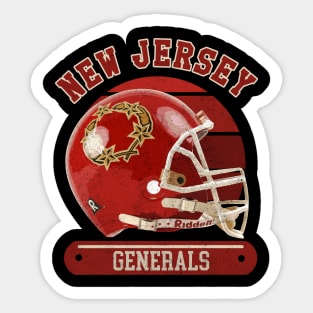 New Jersey Generals Helmet Sticker